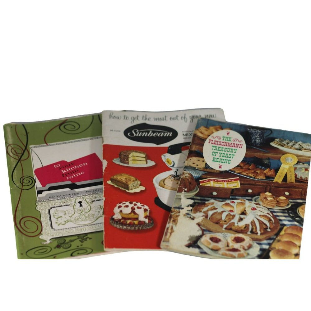 Cookbook Ephemera Books Lot Fleischman, Sunbeam, Columbia Gas Retro Vintage Orig